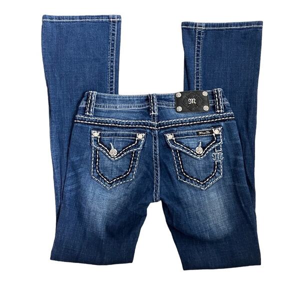 Miss Me Jeans Classic Mid-Rise Boot Cut Size 27 - Picture 2 of 7